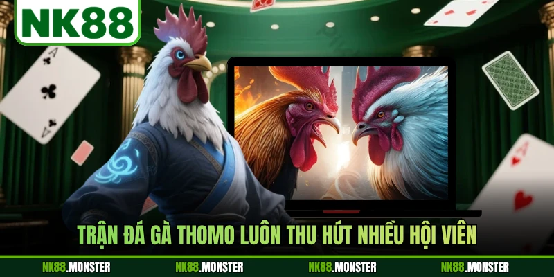 Trận đá gà Thomo luôn thu hút nhiều hội viên